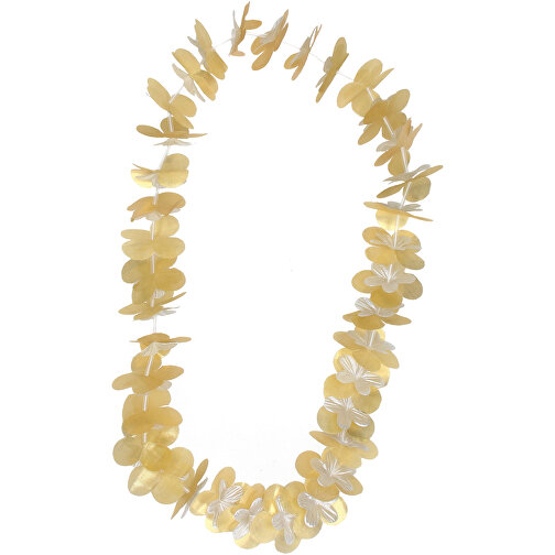 Blumenkette 'Flor' , gold/silber, Textil, 90,00cm x 5,50cm (Länge x Breite), Bild 1