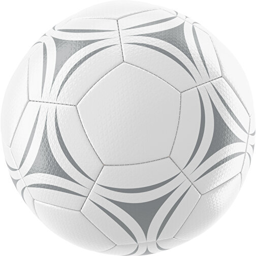 Fußball Platinum 32-Panel-Matchball - Individuell Bedruckt Und Handgenäht , weiß / silber, PU, 4-lagig, , Bild 1
