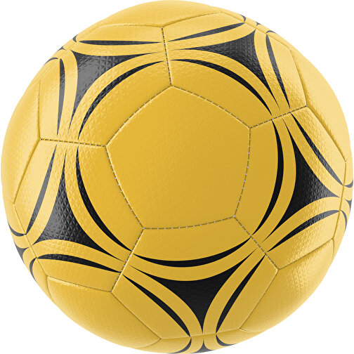 Fußball Platinum 30-Panel-Matchball - Individuell Bedruckt Und Handgenäht , goldgelb / schwarz, PU, 4-lagig, , Bild 1