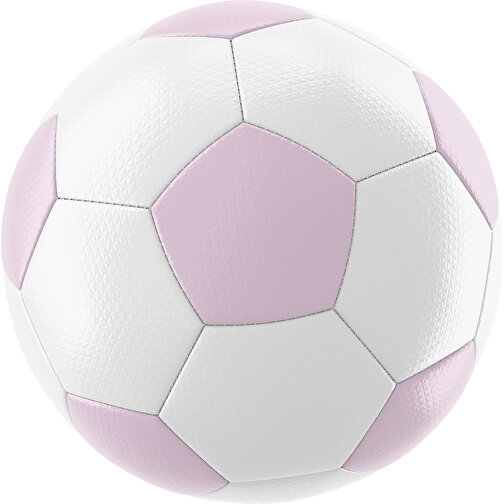 Fußball Platinum 32-Panel-Matchball - Individuell Bedruckt Und Handgenäht , weiß / zartrosa, PU, 4-lagig, , Bild 1