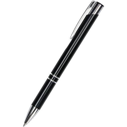 Kugelschreiber 'Novi' , schwarz, Metall, 13,60cm (Höhe), Bild 1