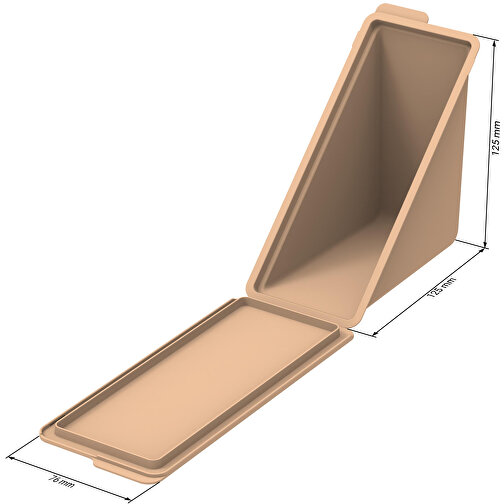 Sandwichbox „ToGo“ , beständiges braun, Kunststoff, 18,50cm x 9,00cm x 7,50cm (Länge x Höhe x Breite), Bild 2
