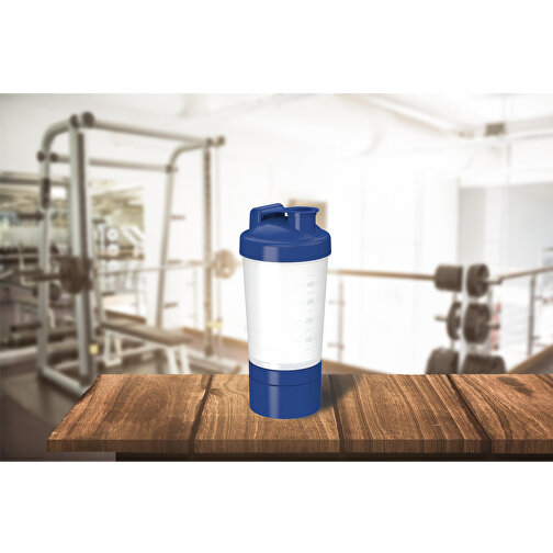 Shaker 'Protein', Pro 2+, 0,40 L , transparent/weiss, Kunststoff, 22,80cm (Höhe), Bild 5