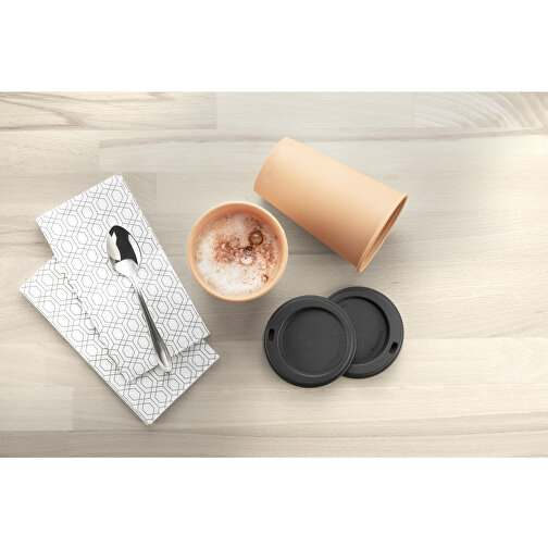 Kaffeebecher 'ToGo', 0,3 L , beständiges braun/schwarz, Kunststoff, 11,50cm (Höhe), Bild 8