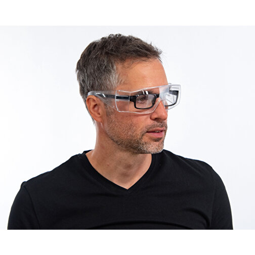 Schutzbrille 'Safety' , transparent, Kunststoff, 16,60cm x 6,80cm x 5,60cm (Länge x Höhe x Breite), Bild 2