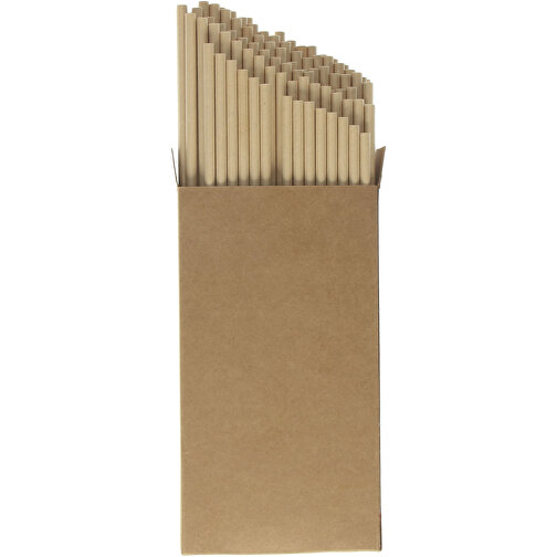 Papierstrohhalm 100er Set 'Natur' , braun, Papier-Pappe, 19,70cm (Länge), Bild 1