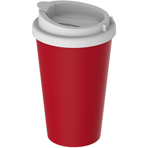 Kaffeebecher 'PremiumPlus' , standard-rot/weiss, Kunststoff, 15,50cm (Höhe), Bild 1