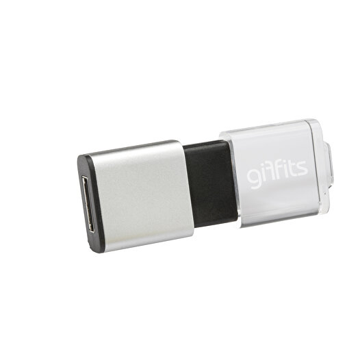 USB-Stick Clear 32GB , Promo Effects MB , schwarz MB , 32 GB , ABS MB , 3 - 10 MB/s MB , 5,30cm x 0,90cm x 2,00cm (Länge x Höhe x Breite), Bild 1