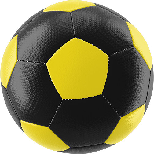 Fußball Platinum 30-Panel-Matchball - Individuell Bedruckt Und Handgenäht , schwarz / gelb, PU, 4-lagig, , Bild 1