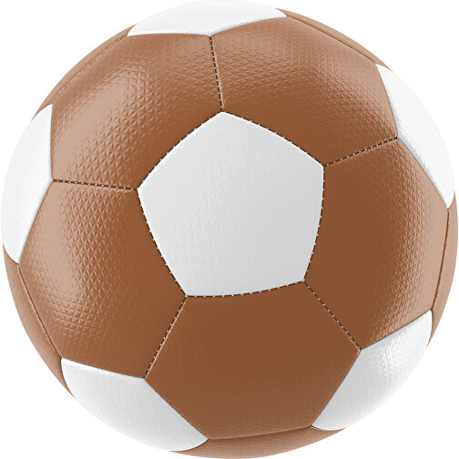 Fußball Platinum 30-Panel-Matchball - Individuell Bedruckt Und Handgenäht , braun / weiß, PU, 4-lagig, , Bild 1