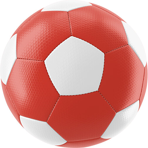 Fußball Platinum 32-Panel-Matchball - Individuell Bedruckt Und Handgenäht , rot / weiß, PU, 4-lagig, , Bild 1