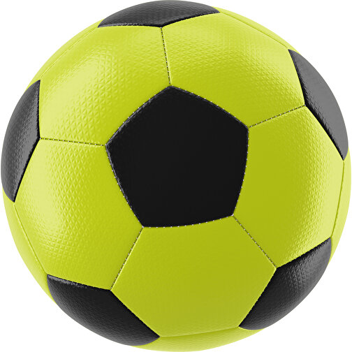 Fußball Platinum 32-Panel-Matchball - Individuell Bedruckt Und Handgnäht , hellgrün / schwarz, PU, 4-lagig, , Bild 1