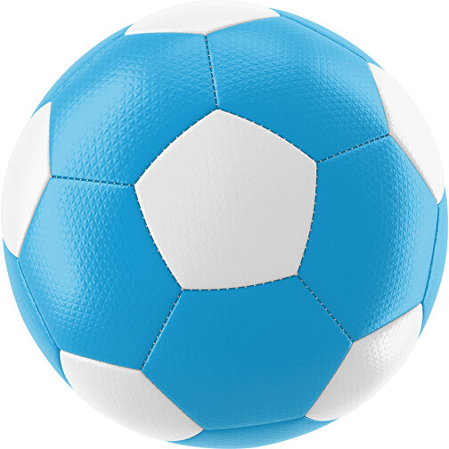 Fußball Platinum 30-Panel-Matchball - Individuell Bedruckt Und Handgenäht , himmelblau / weiß, PU, 4-lagig, , Bild 1