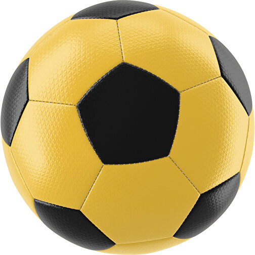 Fußball Platinum 30-Panel-Matchball - Individuell Bedruckt Und Handgenäht , goldgelb / schwarz, PU, 4-lagig, , Bild 1