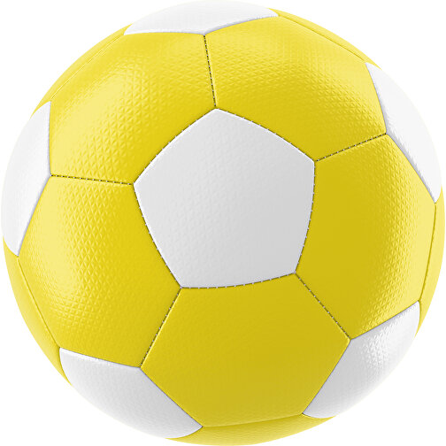 Fußball Platinum 30-Panel-Matchball - Individuell Bedruckt Und Handgenäht , gelb / weiß, PU, 4-lagig, , Bild 1