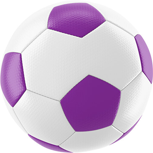 Fußball Platinum 30-Panel-Matchball - Individuell Bedruckt Und Handgenäht , weiß / dunkelmagenta, PU, 4-lagig, , Bild 1
