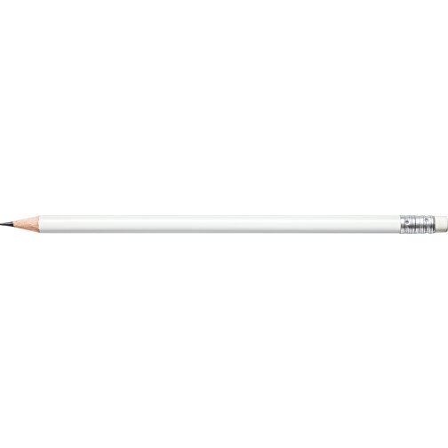 STAEDTLER Bleistift Rund Mit Radiertip , Staedtler, weiß, Holz, 18,70cm x 0,80cm x 0,80cm (Länge x Höhe x Breite), Bild 3