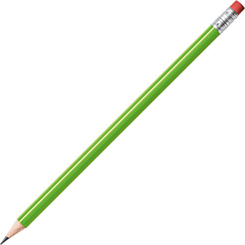 STAEDTLER Bleistift Rund Mit Radiertip , Staedtler, grün, Holz, 18,70cm x 0,80cm x 0,80cm (Länge x Höhe x Breite), Bild 2