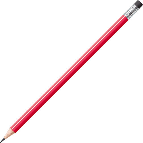STAEDTLER Bleistift Rund Mit Radiertip , Staedtler, rot, Holz, 18,70cm x 0,80cm x 0,80cm (Länge x Höhe x Breite), Bild 2