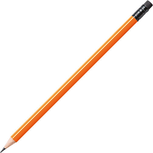 STAEDTLER Bleistift Rund Mit Radiertip , Staedtler, orange, Holz, 18,70cm x 0,80cm x 0,80cm (Länge x Höhe x Breite), Bild 2