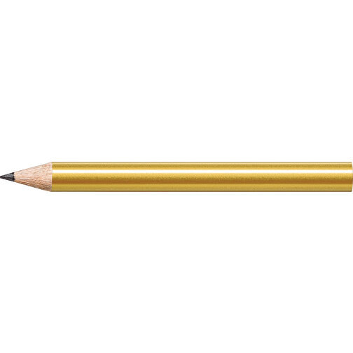 STAEDTLER Bleistift Rund, Halbe Länge , Staedtler, gold, Holz, 8,70cm x 0,80cm x 0,80cm (Länge x Höhe x Breite), Bild 3