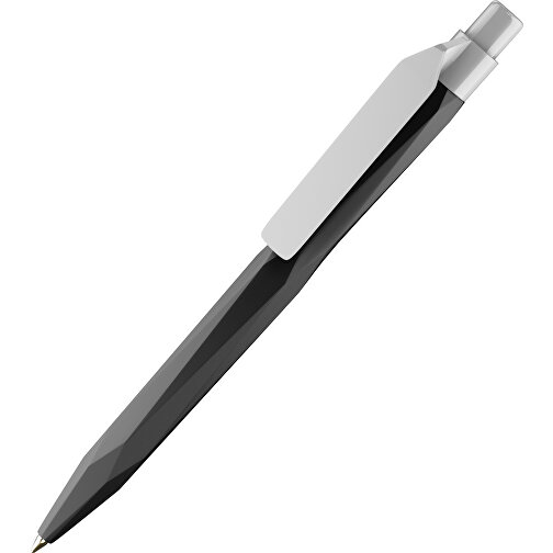 Prodir QS20 PMP-P Clip Flat Druckkugelschreiber , Prodir, schwarz grau, Kunststoff, 14,10cm x 1,60cm (Länge x Breite), Bild 1