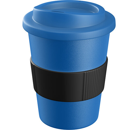 Americano® Medio 300 Ml Becher Mit Schutzring , mittelblau / mittelblau / schwarz, PP-Kunststoff, Silikon, 12,40cm (Höhe), Bild 1