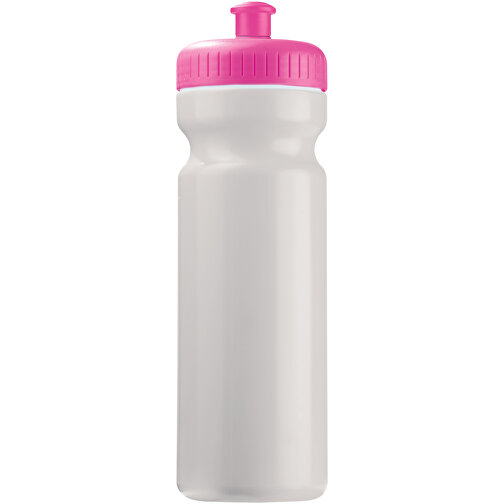 Sportflasche Classic 750ml , weiß / rosé, LDPE & PP, 24,80cm (Höhe), Bild 1