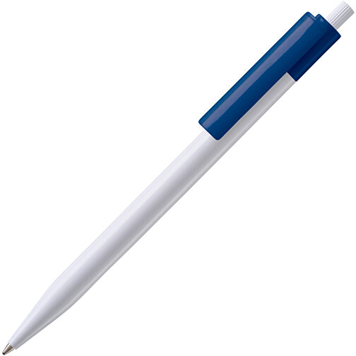 Kugelschreiber Kuma Hardcolour , weiß / dunkelblau, ABS, 14,50cm (Länge), Bild 1