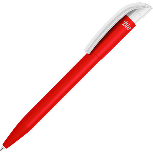 Kugelschreiber S45 Bio Hardcolour , rot / weiss, PLA, 13,80cm (Länge), Bild 1