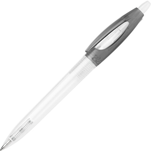 Kugelschreiber Bio-S! Clear Transparent , gefrostet schwarz, PLA, 13,80cm (Länge), Bild 1