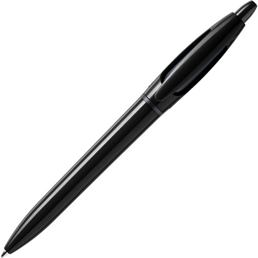 Kugelschreiber S! Extra Hardcolour , schwarz / schwarz, ABS, 13,50cm (Länge), Bild 1