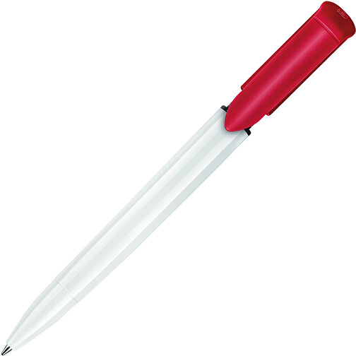 Kugelschreiber S40 Colour Hardcolour , weiß / rot, ABS, 13,90cm (Länge), Bild 1