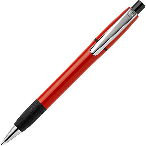 Kugelschreiber Semyr Grip Hardcolour , rot, ABS & Metall, 13,70cm (Länge), Bild 1