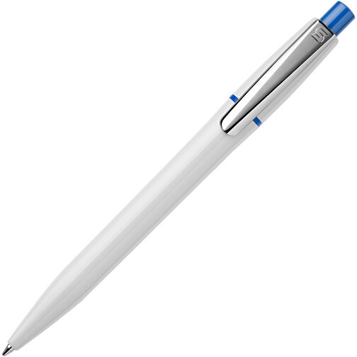Kugelschreiber Semyr Hardcolour , weiss / hellblau, ABS & Metall, 13,70cm (Länge), Bild 1