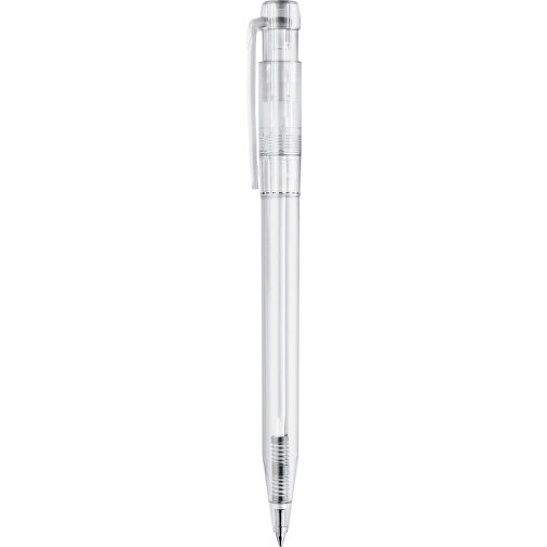 Kugelschreiber Pier Clear Transparent , transparent weiß, ABS, 13,60cm (Länge), Bild 1