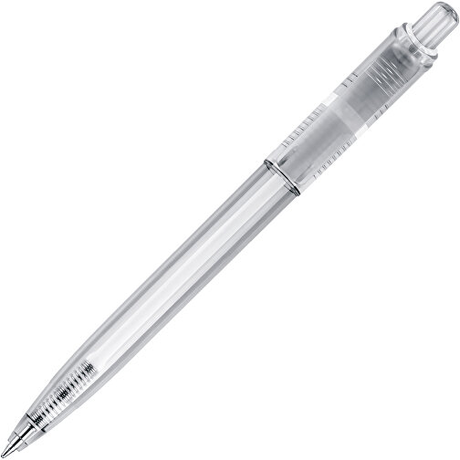 Kugelschreiber Ducal Clear Transparent , transparent weiß, ABS, 13,80cm (Länge), Bild 1