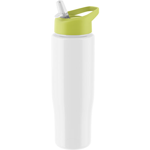 H2O Active® Tempo 700 Ml Sportflasche Mit Ausgussdeckel , weiß / limone, PET-Kunststoff, PP-Kunststoff, 23,90cm (Höhe), Bild 1