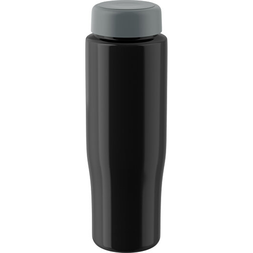 H2O Active® Tempo 700 Ml Sportflasche Mit Drehdeckel , schwarz / grau, 30% PP-Kunststoff, 70% PET-Kunststoff, 22,00cm (Höhe), Bild 1