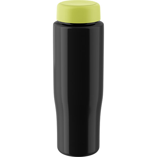 H2O Active® Tempo 700 Ml Sportflasche Mit Drehdeckel , schwarz / limone, 30% PP-Kunststoff, 70% PET-Kunststoff, 22,00cm (Höhe), Bild 1