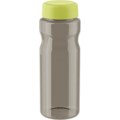 H2O Active® Eco Base 650 Ml Sportflasche Mit Drehdeckel , kohle transparent / limone, 30% PP-Kunststoff, 70% Recycelter PET-Kunststoff, 20,50cm (Höhe), Bild 1