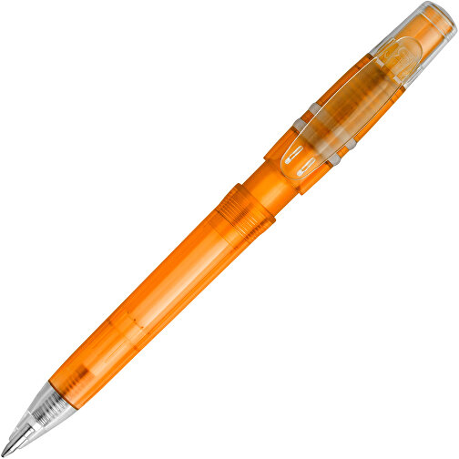 Kugelschreiber Nora Clear Transparent , transparent orange, ABS, 14,00cm (Länge), Bild 1
