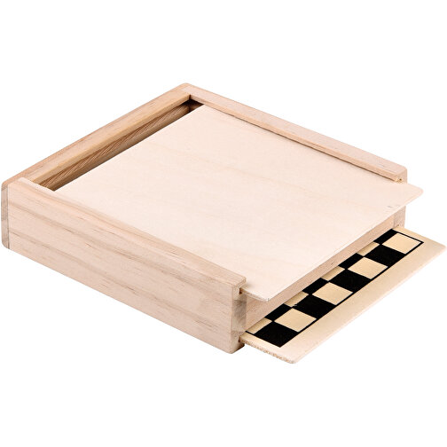 Spielesammlung 3 FOR FUN , braun, Holz, 12,30cm x 3,00cm x 12,30cm (Länge x Höhe x Breite), Bild 1
