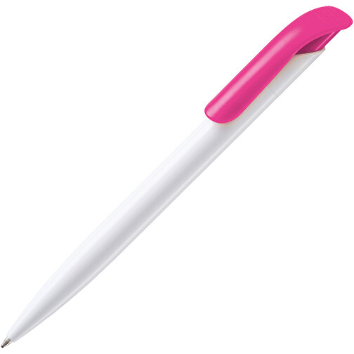 Kugelschreiber Modell Atlas Hardcolour , weiss / rosé, ABS, 14,70cm (Länge), Bild 1