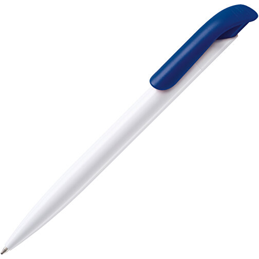 Kugelschreiber Modell Atlas Hardcolour , weiß / royalblau, ABS, 14,70cm (Länge), Bild 1