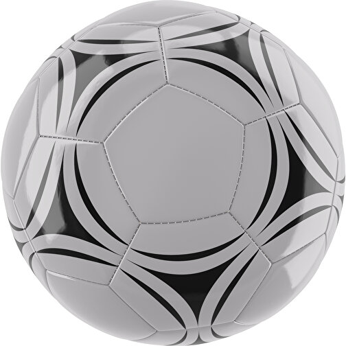 Fußball Gold 32-Panel-Promotionball - Individuell Bedruckt , hellgrau / schwarz, PU/PVC, 3-lagig, , Bild 1
