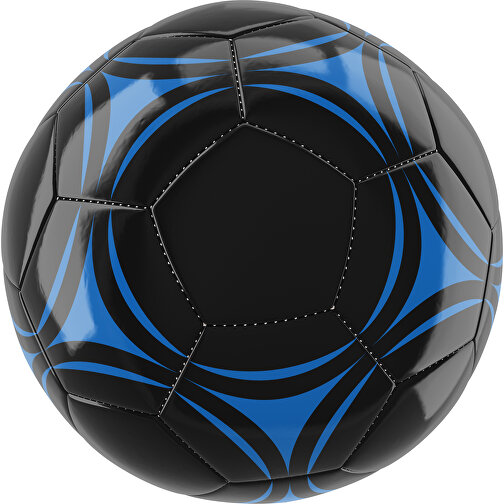 Fußball Gold 32-Panel-Promotionball - Individuell Bedruckt , schwarz / kobaltblau, PU/PVC, 3-lagig, , Bild 1