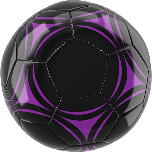 Fußball Gold 32-Panel-Promotionball - Individuell Bedruckt , schwarz / dunkelmagenta, PU/PVC, 3-lagig, , Bild 1