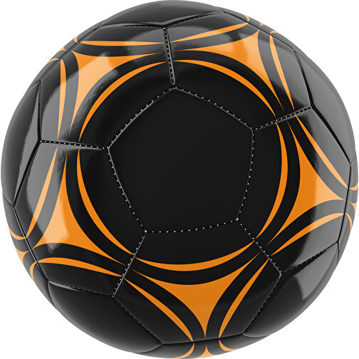 Fußball Gold 32-Panel-Promotionball - Individuell Bedruckt , schwarz / gelborange, PU/PVC, 3-lagig, , Bild 1