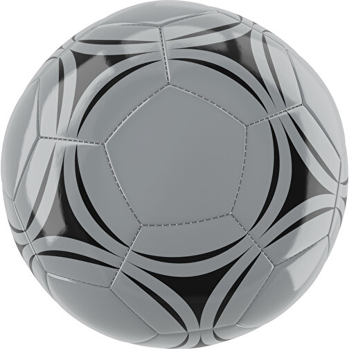 Fußball Gold 32-Panel-Promotionball - Individuell Bedruckt , silber / schwarz, PU/PVC, 3-lagig, , Bild 1